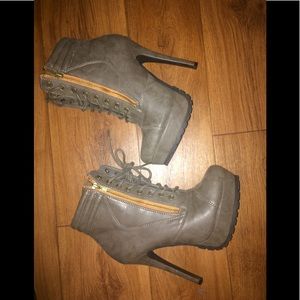 High heel ankle boots